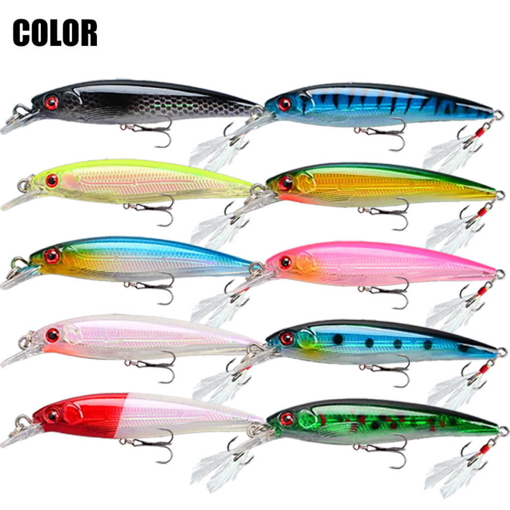 10pcs Bionic Minnow Fishing Lu - огляд і ціна Fishing Hook Treble