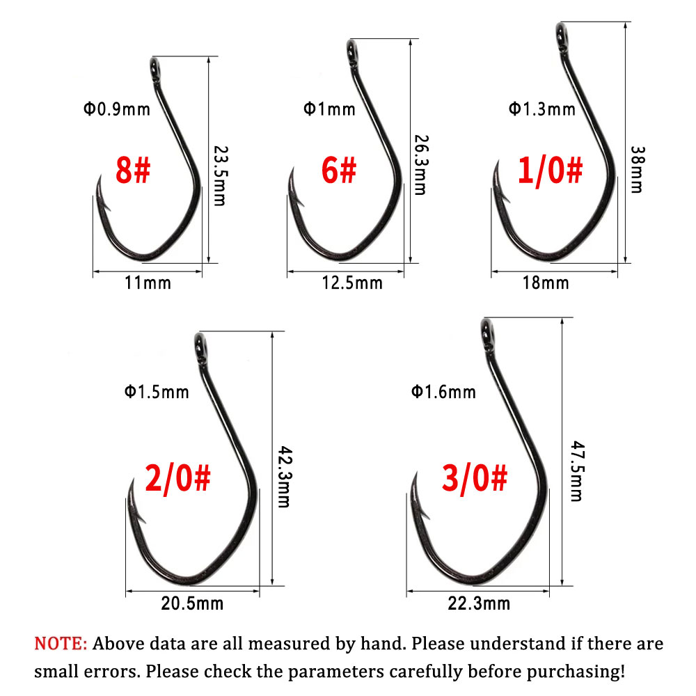 Wifreo 20pcs V Shape Catfish H - огляд і ціна Fishing Hook Offset