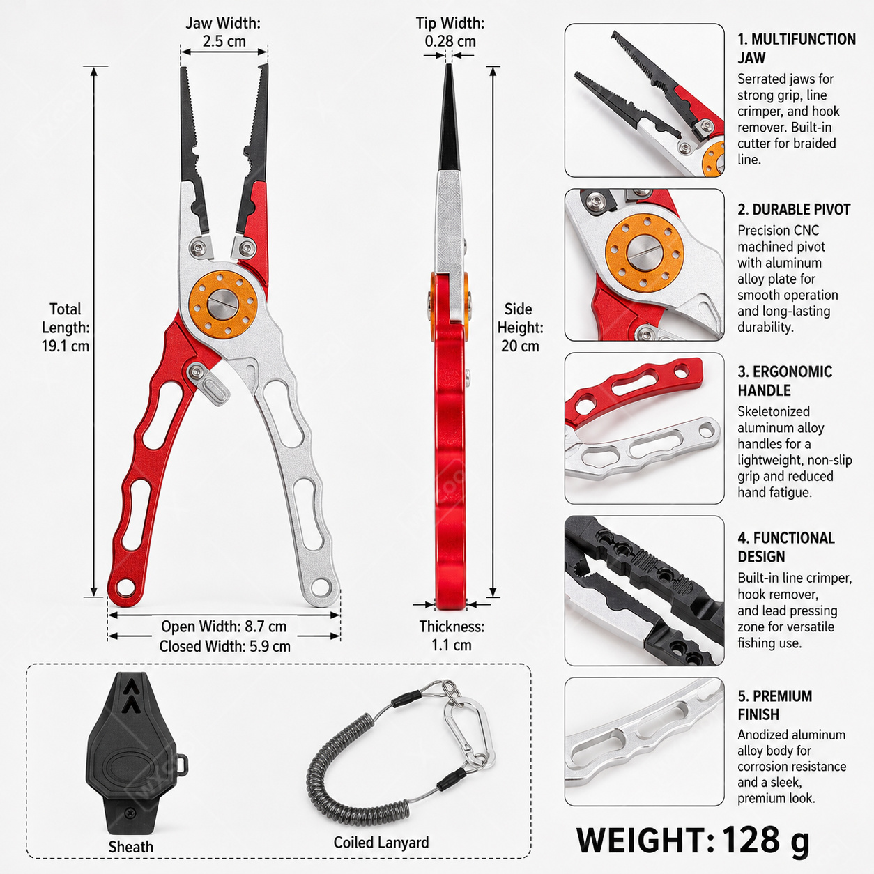 Multi Function Aluminum Alloy  - огляд і ціна Fishing Hook Remover