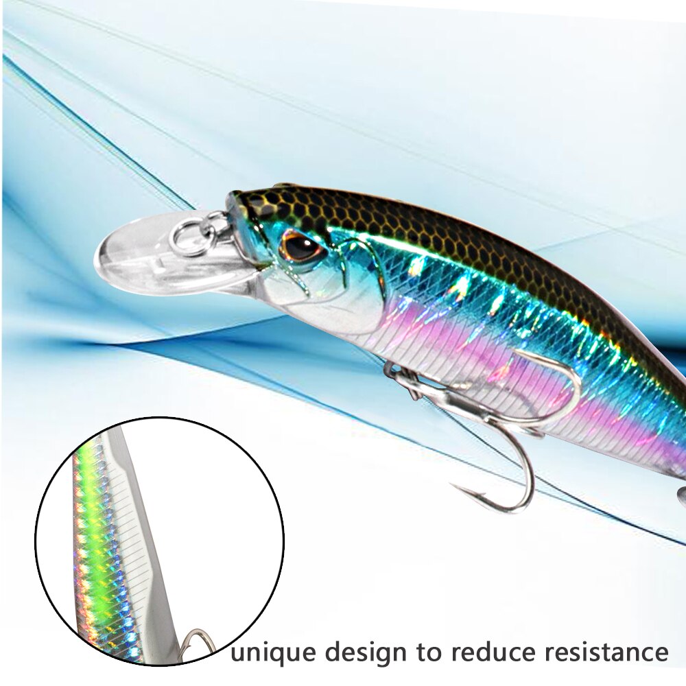 Sinking Minnow 19g Floating Je - огляд і ціна Fishing Hook Treble